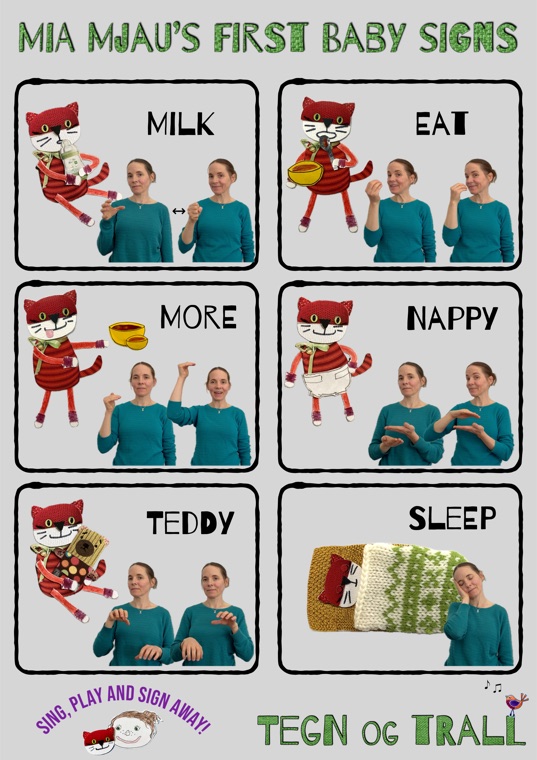 The sign poster «Mia Mjau’s first baby signs»